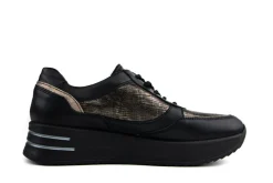 Sneakers | Wijdte H^Waldläufer Waldlaufer Sneaker Arianna Schwarz Bronze