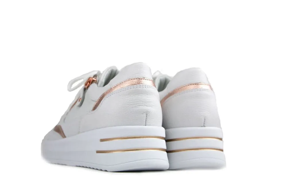 Sneakers | Wijdte H^Waldläufer Waldlaufer Sneaker Arianne Weiss Rosegold