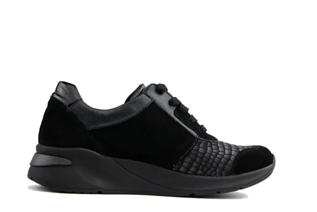 Sneakers | Wijdte H^Waldläufer Waldlaufer Sneaker Dilara Schwarz Bronx