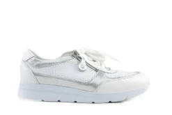 Sneakers^Waldläufer Waldlaufer Sneaker Jenny Woven Weiss Silber