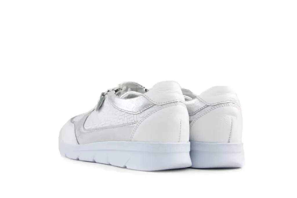 Sneakers^Waldläufer Waldlaufer Sneaker Jenny Woven Weiss Silber