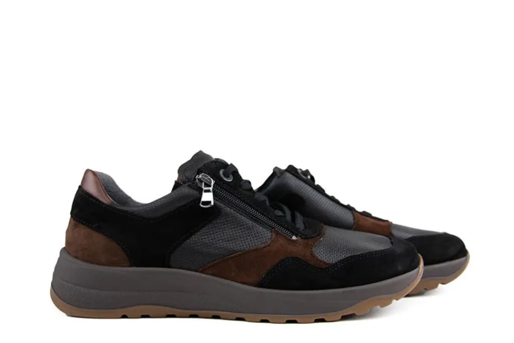 Sneakers^Waldläufer Waldlaufer Sneaker John Riva Schwarz Nuba