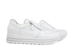Sneakers | Wijdte H^Waldläufer Waldlaufer Sneaker Lana Hirsch Weiss Silber