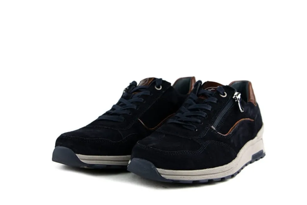 Sneakers^Waldläufer Waldlaufer Sneakers Etienne Donkerblauw Suede