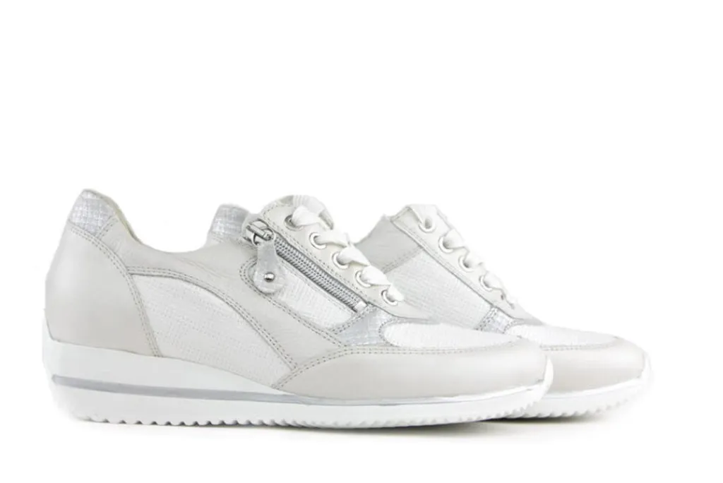 Sneakers^Waldläufer Waldlaufer Sneakers Himona Piga Wit Zilver