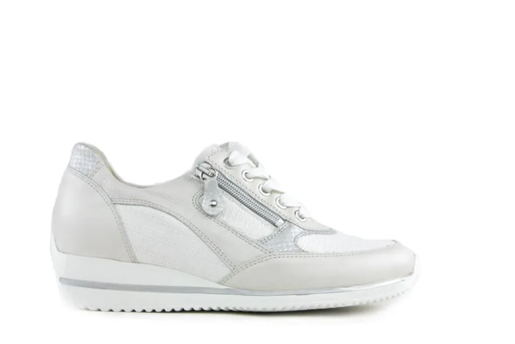 Sneakers^Waldläufer Waldlaufer Sneakers Himona Piga Wit Zilver