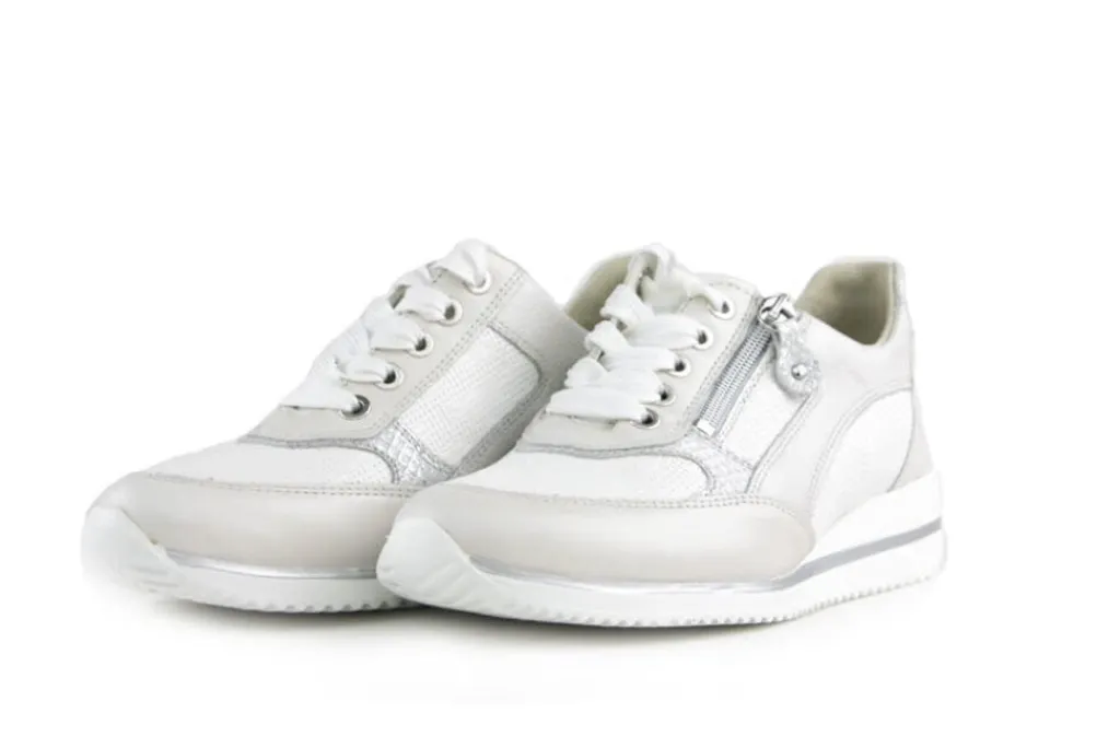 Sneakers^Waldläufer Waldlaufer Sneakers Himona Piga Wit Zilver