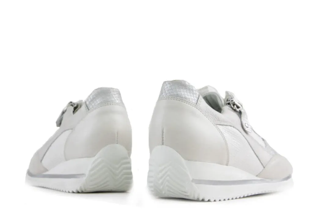 Sneakers^Waldläufer Waldlaufer Sneakers Himona Piga Wit Zilver