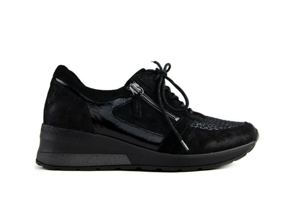 Sandalen En Slippers | Wijdte H^Waldläufer Waldlaufer Sneakers Zwart Clara Brizu Giraffe