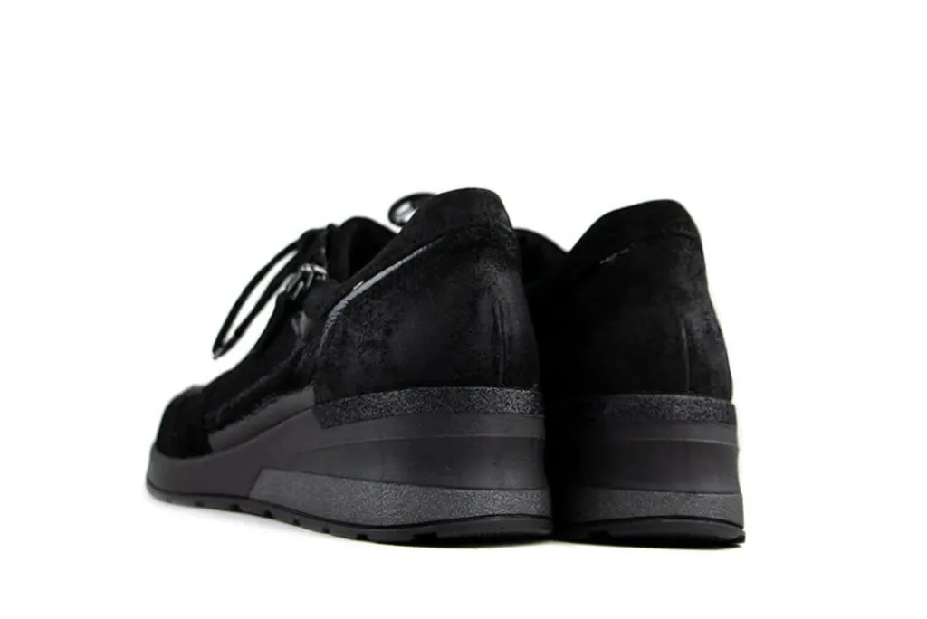 Sandalen En Slippers | Wijdte H^Waldläufer Waldlaufer Sneakers Zwart Clara Brizu Giraffe