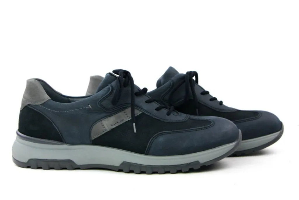 Veterschoenen^Waldläufer Waldlaufer Veterschoen Klaas Denver Donkerblauw