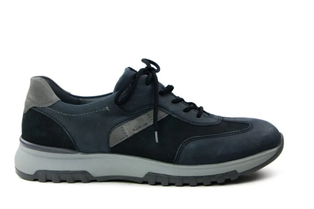 Veterschoenen^Waldläufer Waldlaufer Veterschoen Klaas Denver Donkerblauw