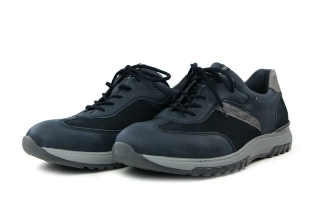 Veterschoenen^Waldläufer Waldlaufer Veterschoen Klaas Denver Donkerblauw