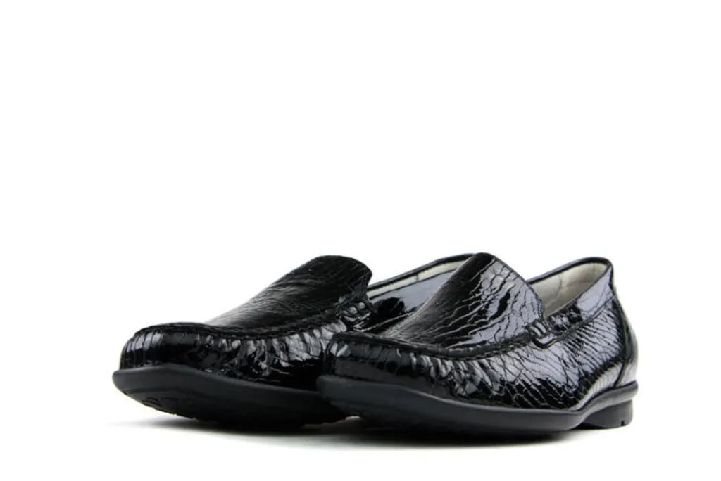 Loafers | Wijdte H^Waldläufer Loafers Zwart Harriet Brez