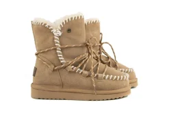 Laarzen | Enkellaarzen^Warmbat Boots Waturra Lace Camel Suede