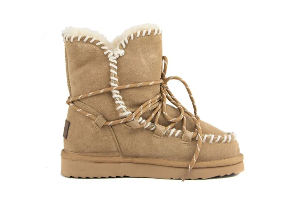Laarzen | Enkellaarzen^Warmbat Boots Waturra Lace Camel Suede