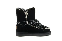 Enkellaarzen^Warmbat Boots Waturra Lace Black Suede