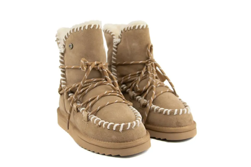 Laarzen | Enkellaarzen^Warmbat Boots Waturra Lace Camel Suede
