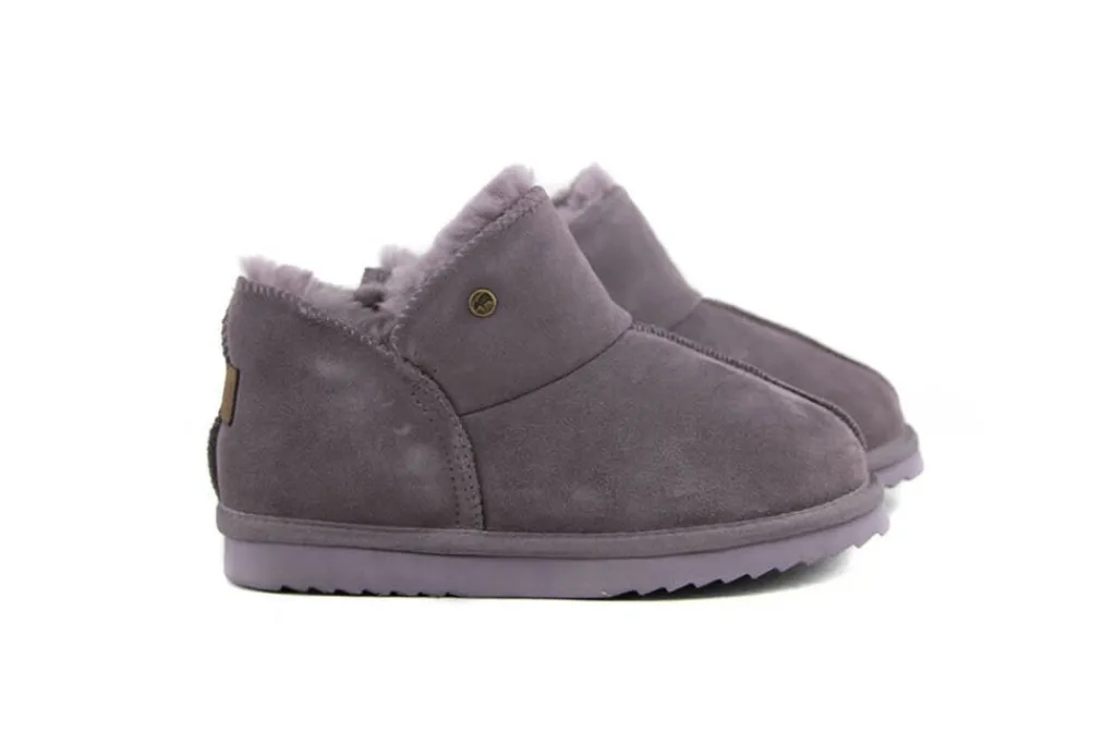 Pantoffels^Warmbat Boots Willow Plum Paars Suede