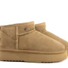 Enkellaarzen^Warmbat Durack Plateau Camel Suede