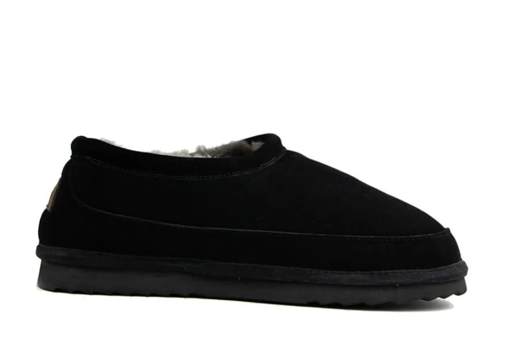 Pantoffels^Warmbat Ebor Black Suede