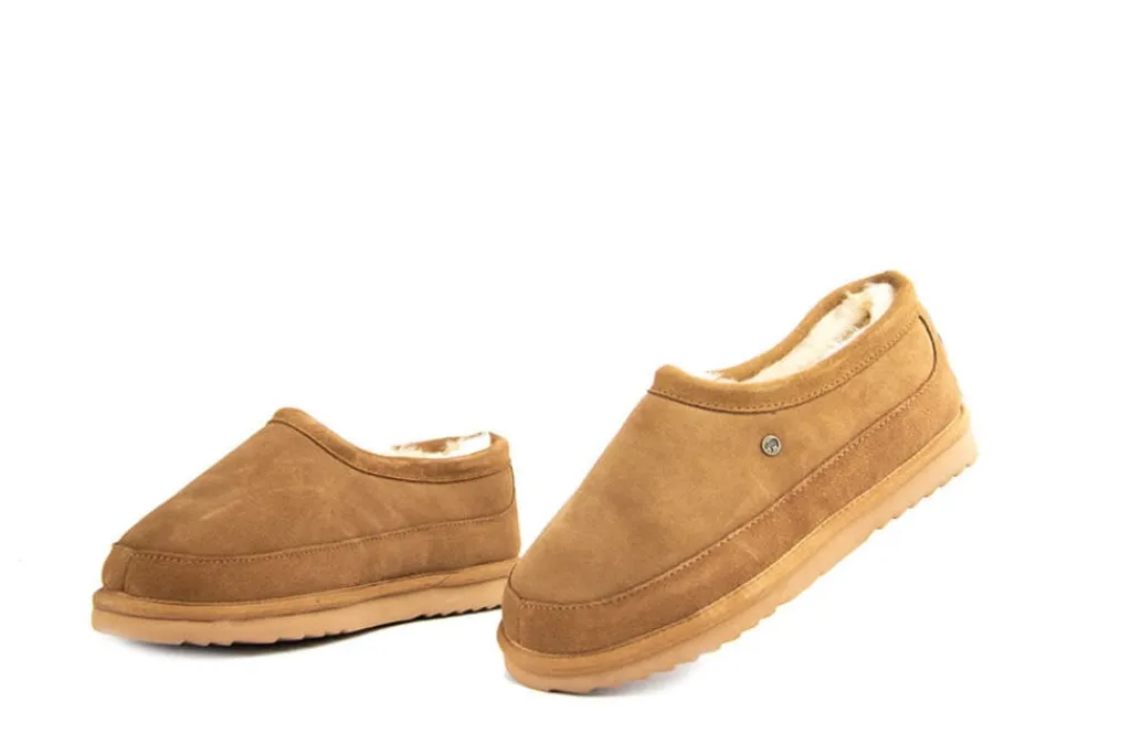Pantoffels^Warmbat Ebor Cognac Suede