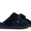 Pantoffels^Warmbat Flurry Donkerblauw Suede