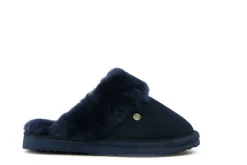 Pantoffels^Warmbat Flurry Donkerblauw Suede