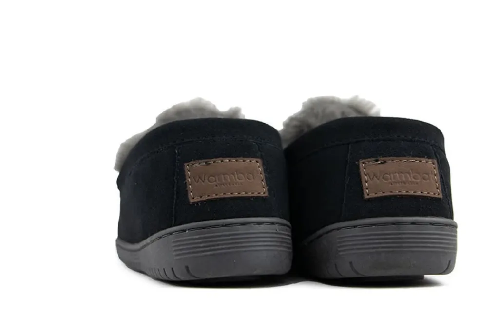 Pantoffels^Warmbat Grizzly Men Charcoal Suede