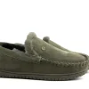 Pantoffels^Warmbat Grizzly Men Olive Suede