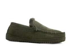 Pantoffels^Warmbat Grizzly Men Olive Suede
