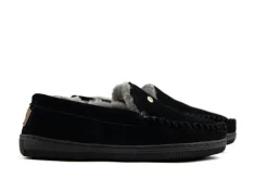 Pantoffels^Warmbat Grizzly Zwart Suede