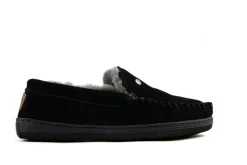 Pantoffels^Warmbat Grizzly Zwart Suede