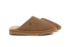 Pantoffels^Warmbat Muil Cognac Suede Classic