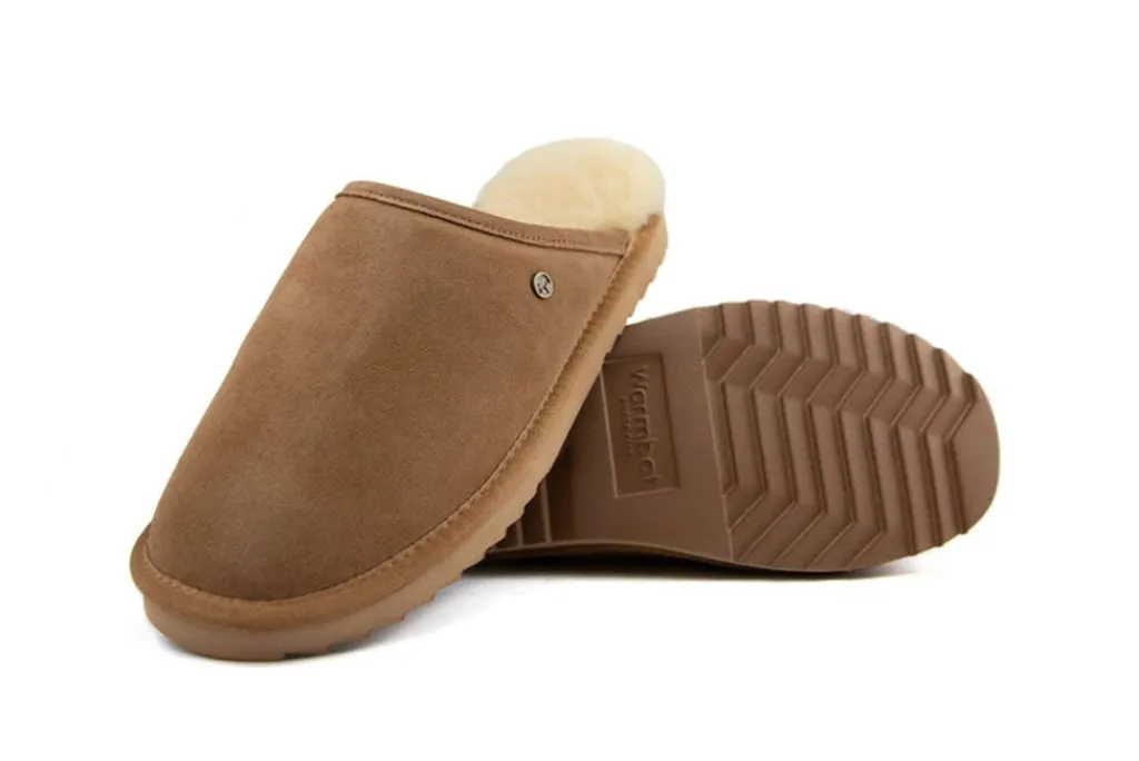 Pantoffels^Warmbat Muil Cognac Suede Classic
