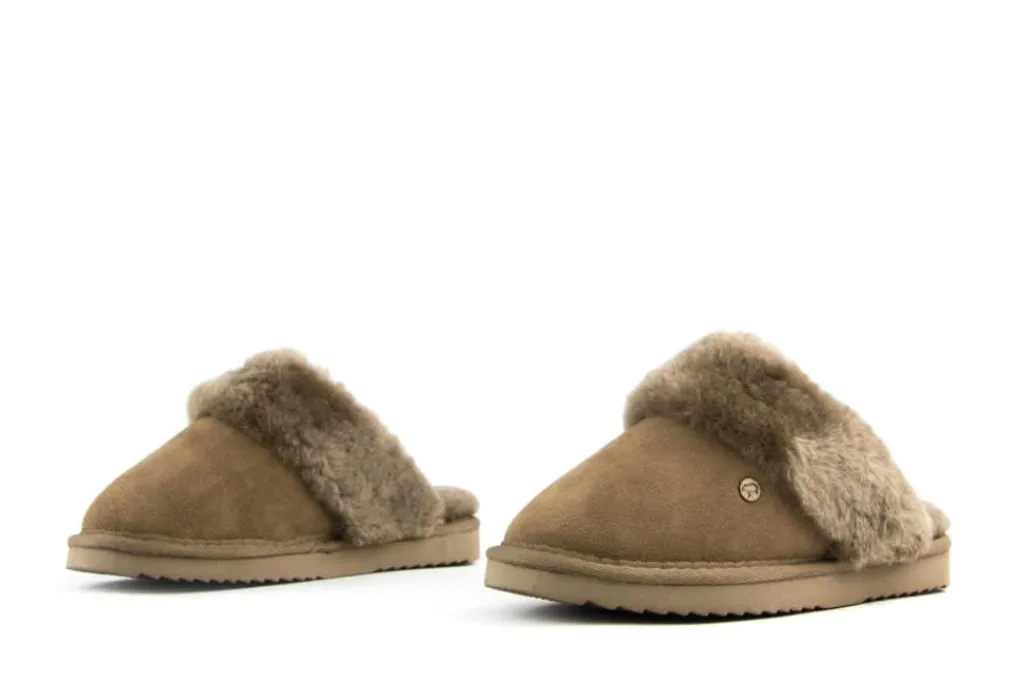 Pantoffels^Warmbat Muil Flurry Mud Suede