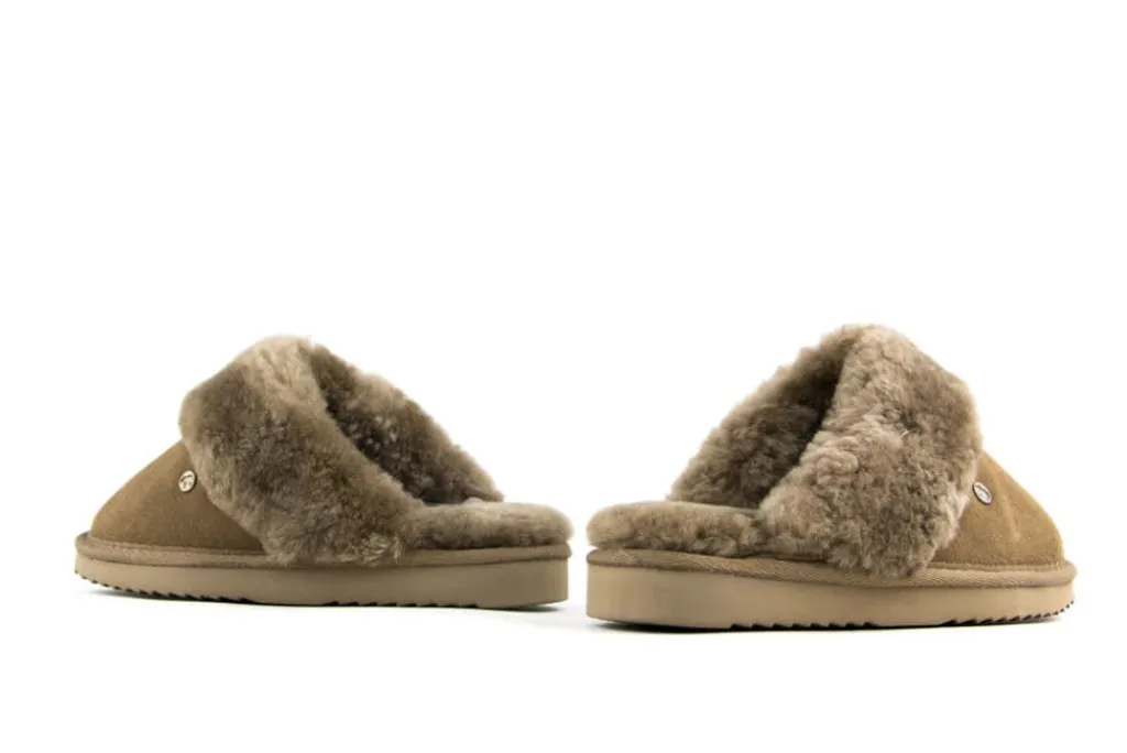 Pantoffels^Warmbat Muil Flurry Mud Suede