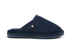 Pantoffels^Warmbat Muilen Donkerblauw Suède