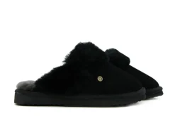 Pantoffels^Warmbat Muilen Flurry Zwart
