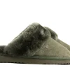 Pantoffels^Warmbat Muilen Groen Flurry Suede