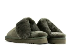 Pantoffels^Warmbat Muilen Groen Flurry Suede