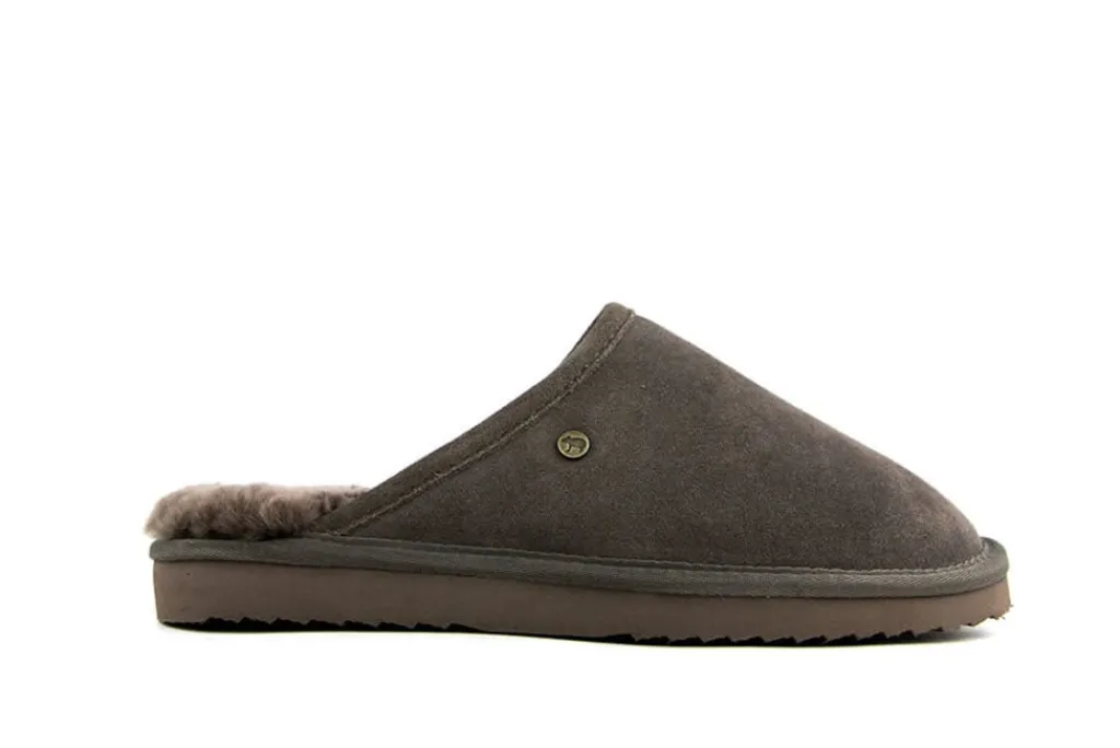 Pantoffels^Warmbat Muilen Taupe Classic Pebble Suede