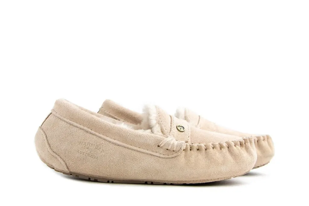 Pantoffels^Warmbat Pantoffels Beige Nowra Blush Suede