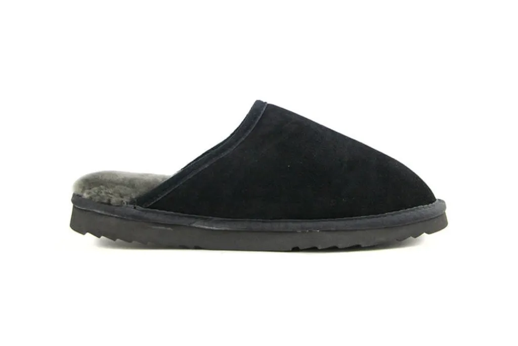 Pantoffels^Warmbat Pantoffels Classic Black Suede