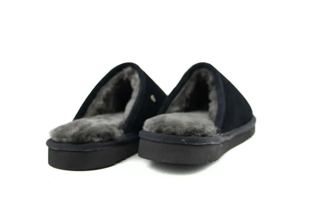 Pantoffels^Warmbat Pantoffels Classic Black Suede
