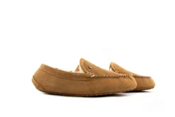 Pantoffels^Warmbat Pantoffels Cognac Earlwood Suede