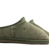 Pantoffels^Warmbat Pantoffels Conner Groen Suede
