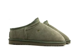 Pantoffels^Warmbat Pantoffels Conner Groen Suede