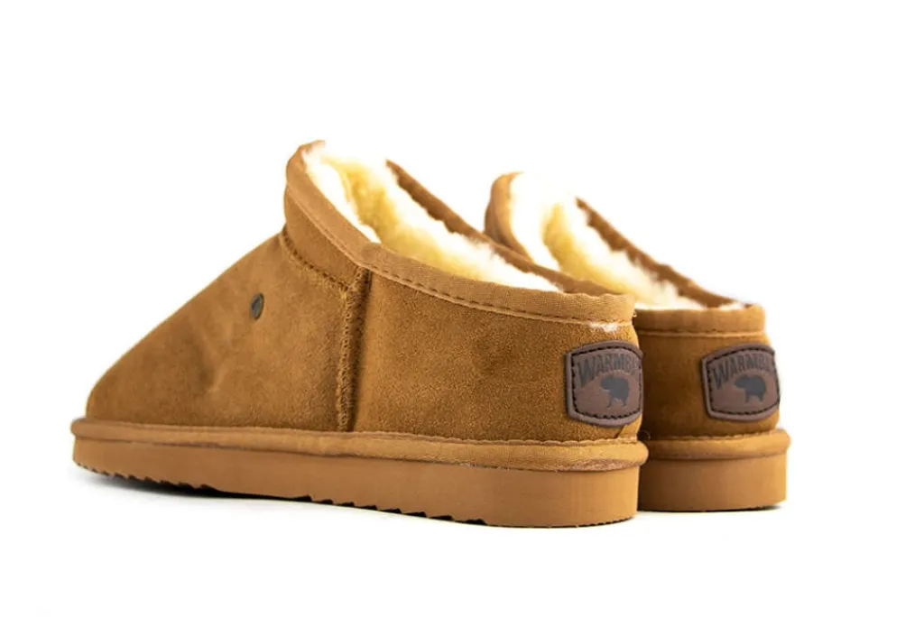 Pantoffels^Warmbat Pantoffels Conner Cognac Suede