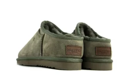 Pantoffels^Warmbat Pantoffels Conner Groen Suede